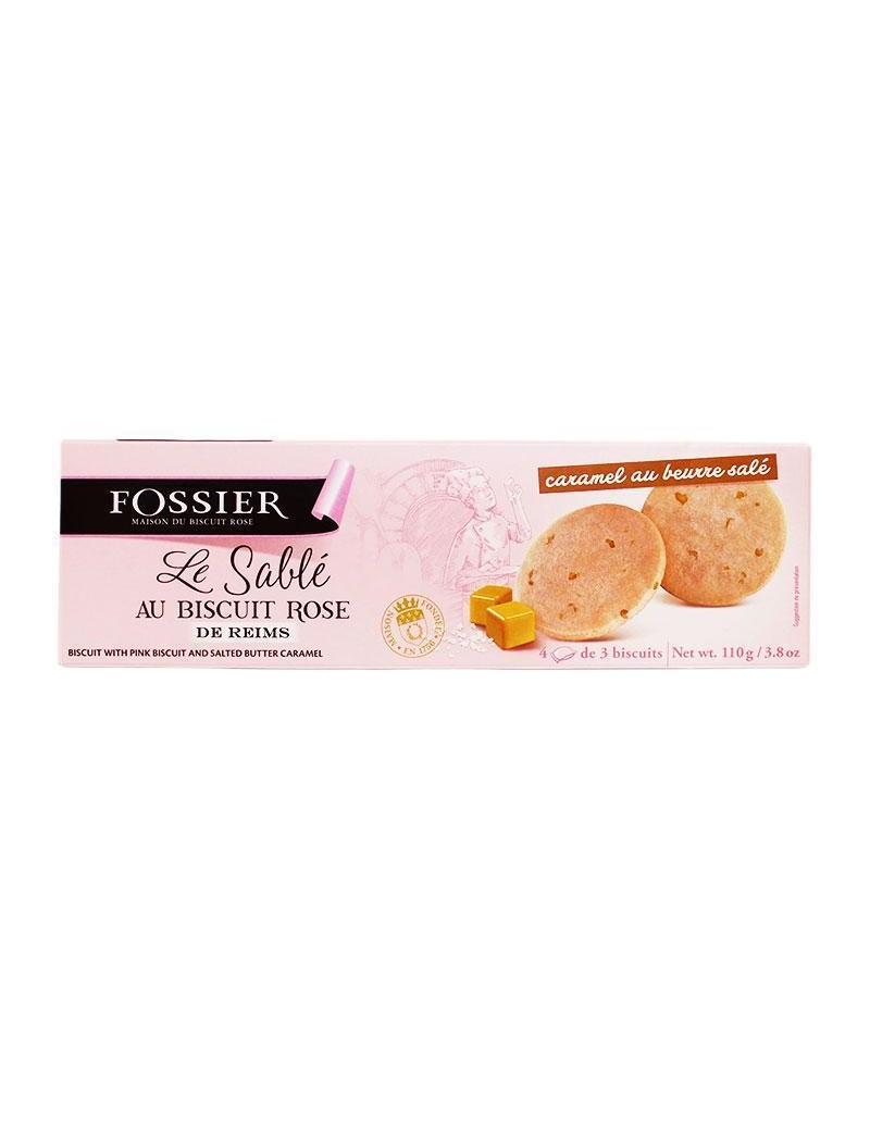 Fossier Le Sablé au Biscuit Rose de Reims sausainiai su sūdyto sviesto karamele